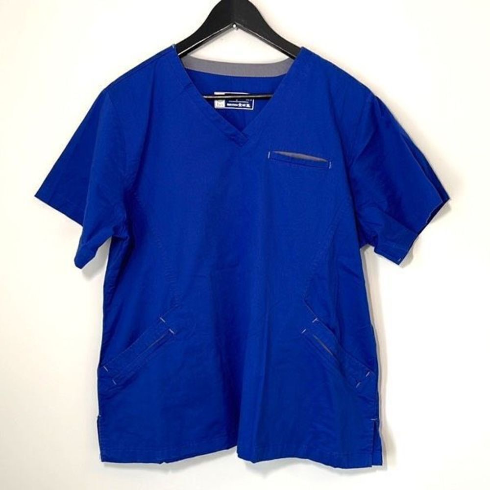 Bio Bring it On‎ Medical Scrub Top. Size XL Royal Blue